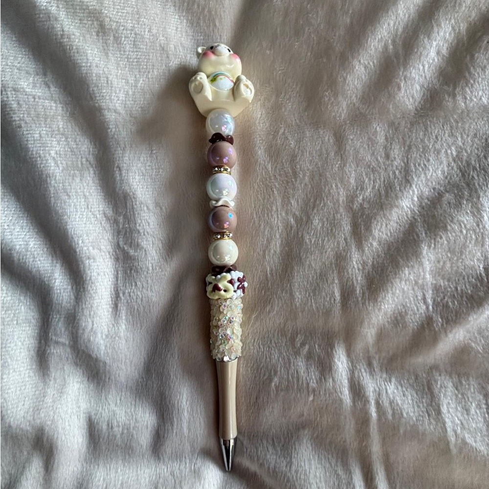 Care bear beaded pen !